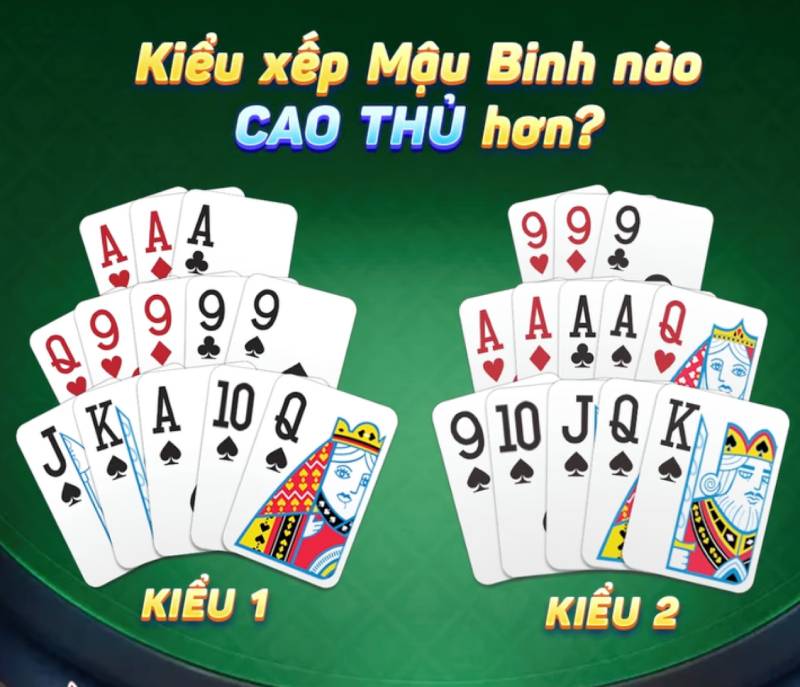 Xếp Bài Mậu Binh Thần Sầu Bách Chiến Bách Thắng 2 Quy định xếp bài Mậu Binh theo luật chơi